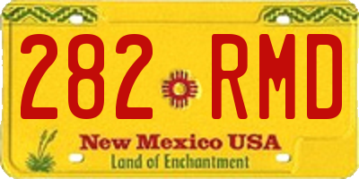 NM license plate 282RMD