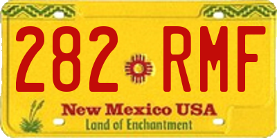 NM license plate 282RMF