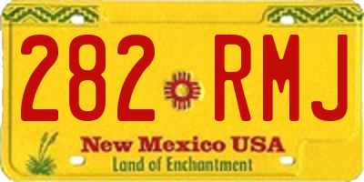 NM license plate 282RMJ