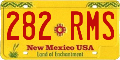 NM license plate 282RMS