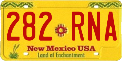 NM license plate 282RNA