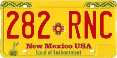 NM license plate 282RNC