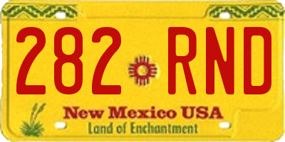 NM license plate 282RND