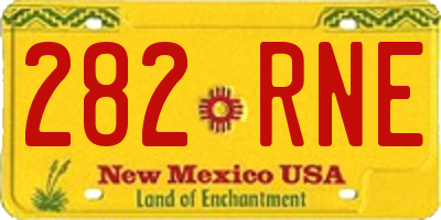 NM license plate 282RNE