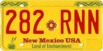 NM license plate 282RNN