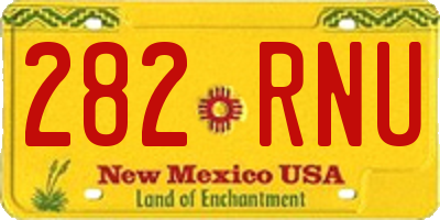 NM license plate 282RNU