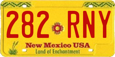 NM license plate 282RNY
