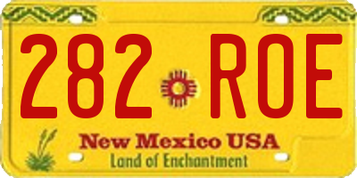 NM license plate 282ROE