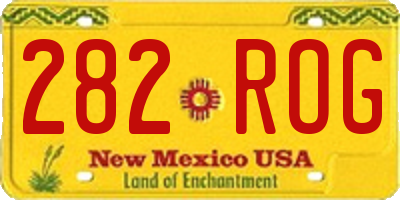 NM license plate 282ROG