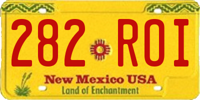 NM license plate 282ROI