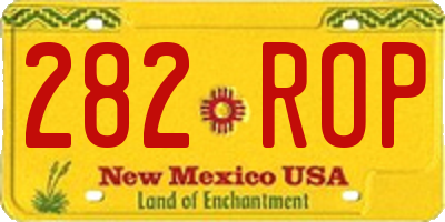 NM license plate 282ROP