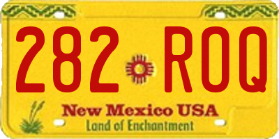 NM license plate 282ROQ