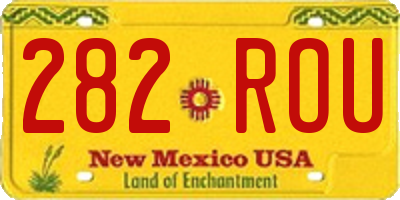 NM license plate 282ROU