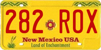 NM license plate 282ROX