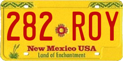 NM license plate 282ROY