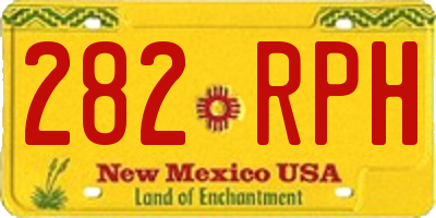 NM license plate 282RPH