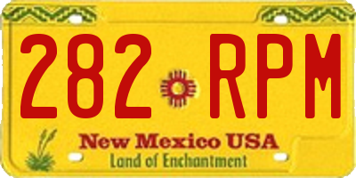 NM license plate 282RPM