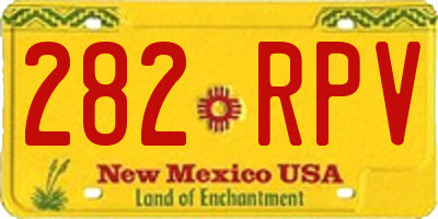 NM license plate 282RPV