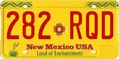NM license plate 282RQD