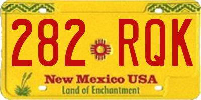 NM license plate 282RQK