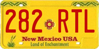 NM license plate 282RTL