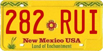 NM license plate 282RUI