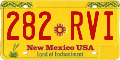 NM license plate 282RVI