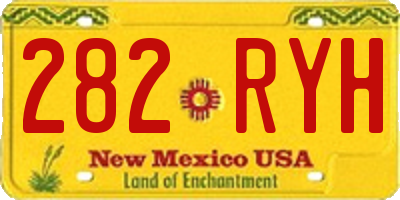 NM license plate 282RYH