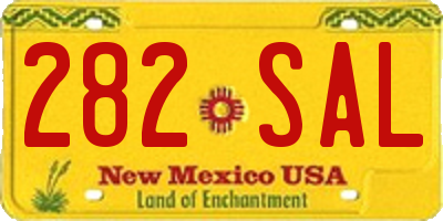 NM license plate 282SAL
