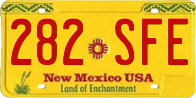 NM license plate 282SFE