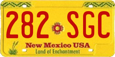 NM license plate 282SGC