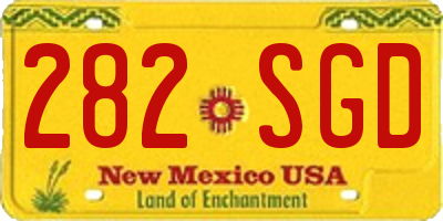NM license plate 282SGD