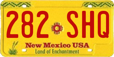 NM license plate 282SHQ
