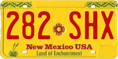 NM license plate 282SHX