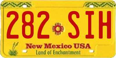 NM license plate 282SIH