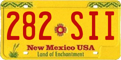 NM license plate 282SII