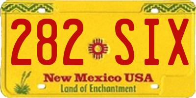 NM license plate 282SIX
