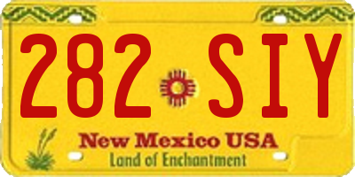 NM license plate 282SIY