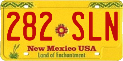 NM license plate 282SLN