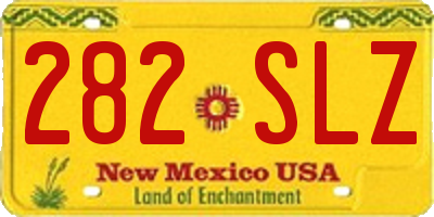 NM license plate 282SLZ