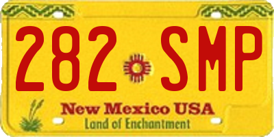 NM license plate 282SMP