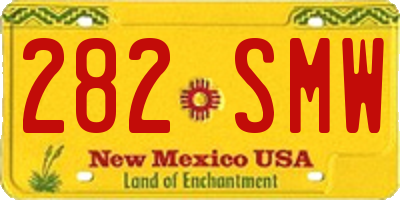 NM license plate 282SMW