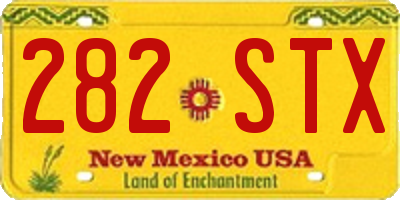 NM license plate 282STX