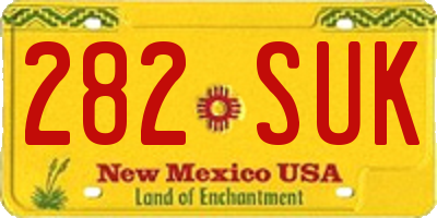 NM license plate 282SUK