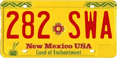 NM license plate 282SWA