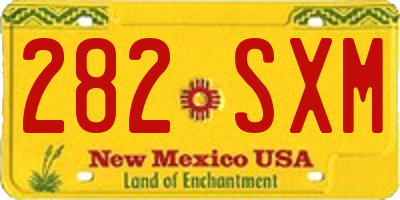 NM license plate 282SXM