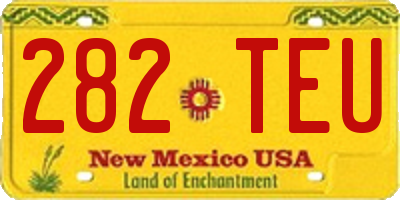 NM license plate 282TEU
