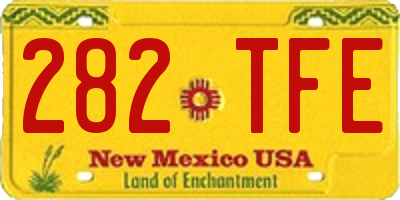 NM license plate 282TFE