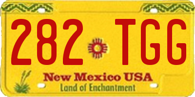 NM license plate 282TGG