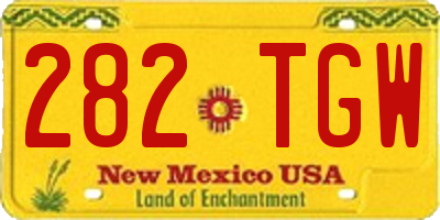 NM license plate 282TGW